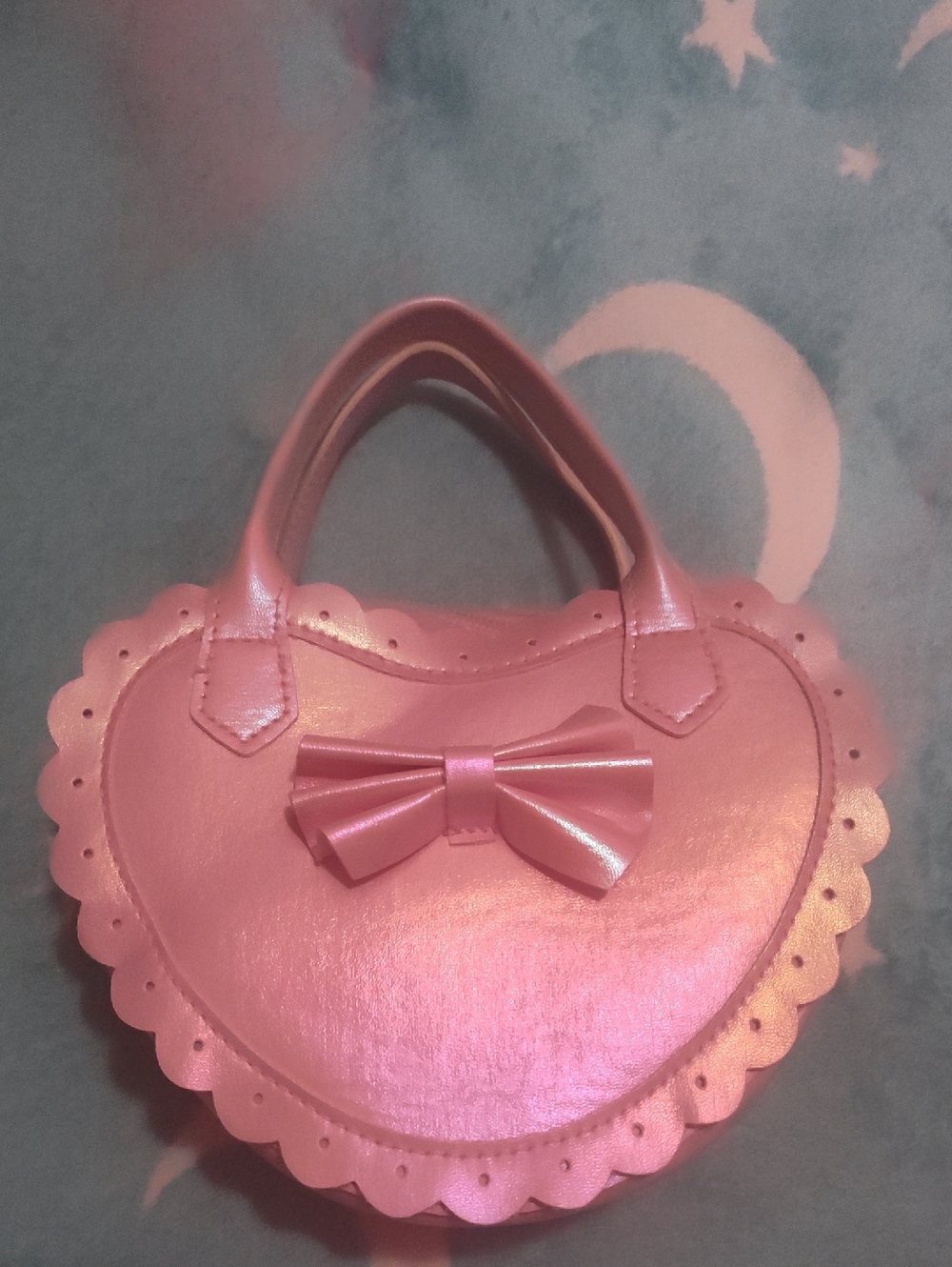 Kawaii Pink Heart Bow Handbag Shimmers